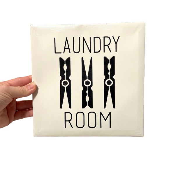 2x Laundry Room Wall Canvas Painting - Picture 3 of 3